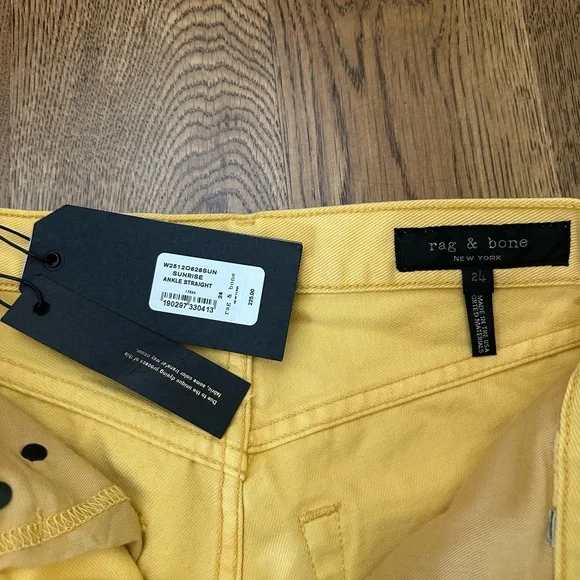 Rag & Bone Sunrise Yellow Jeans - Picture 4 of 7